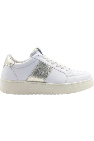 SAINT SNEAKERS Sneakers in pelle bianca e oro