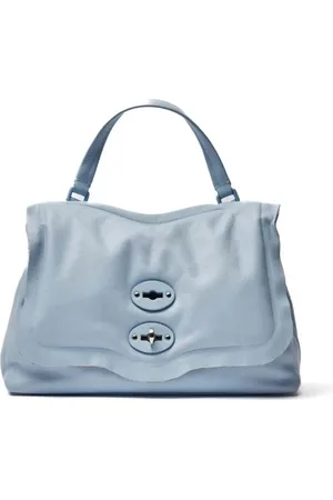 Zanellato Borsa POSTINA PILLOW S in pelle azzurro