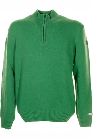 Paul & Shark Maglione verde con zip