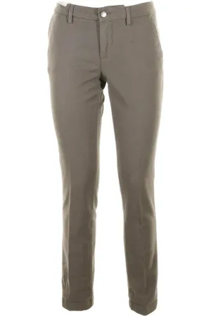 RE-HASH Pantalone grigio a vita alta