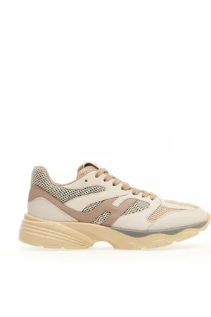Hogan Sneakers H665 in pelle bianca rete grigio