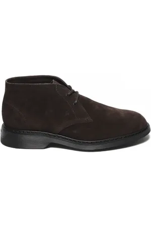 Hogan Polacchina allacciata due buchi in pelle in suede ebano