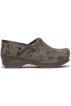 Dansko Zoccolo classico in suede camuflage verde