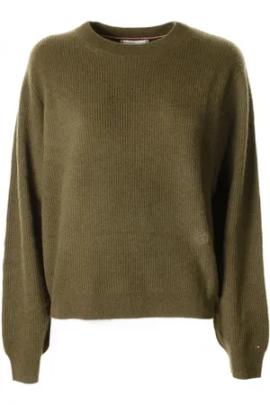 Tommy Hilfiger Maglia girocollo verde con mini logo