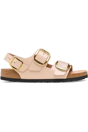 Birkenstock Sandalo Milano in pelle spazzolata beige