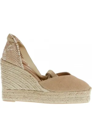 Castaner Espadrilla zeppa 110 mm tessuto beige