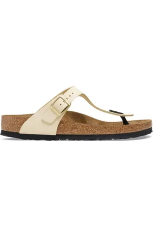 Birkenstock Infradito Gizeh in nabuk ecru
