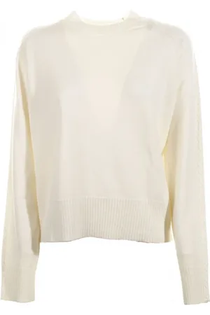 SEVENTY BY SERGIO TEGON Maglia girocollo bianca in misto cashmere