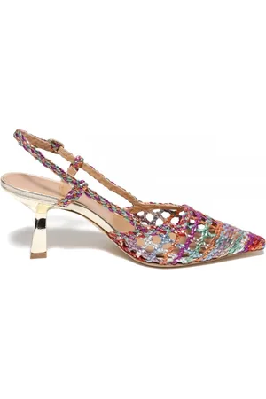 Chantal B Slingback in pelle intrecciata multicolor