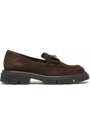Oliaro Mocassino con morsetto in suede ebano
