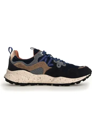Flower Mountain Sneakers Yamano blu navy e inserti beige e grigi