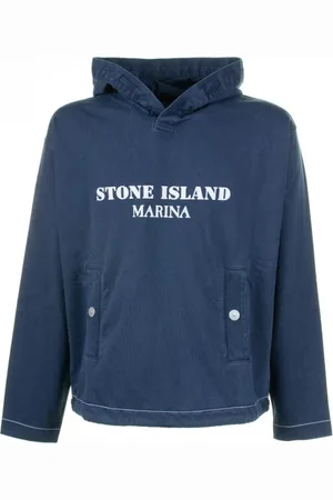 Stone Island Felpa con cappuccio e scritta logo