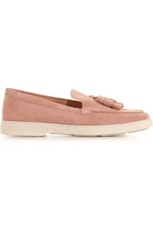 santoni Mocassino in suede con nappine