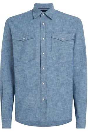 Tommy Hilfiger Camicia indaco con tasche