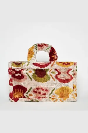La Milanesa Borsa a mano in seta e cotone multicolor