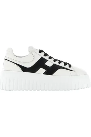 Hogan Sneakers H-Stripes in pelle bianca e nera