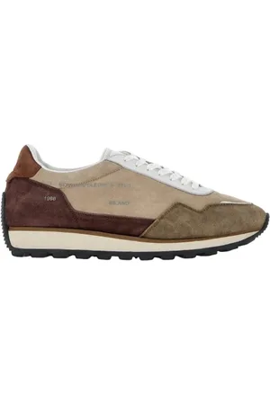 Hogan Sneakers 86er in pelle beige, marrone e bordeaux