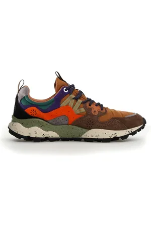 Flower Mountain Sneakers Yamano 3 in suede ebano e tabacco