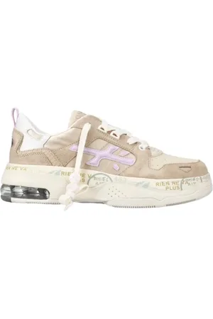 Premiata Sneakers Draked 367 in pelle scamosciata, pelle e tessuto beige