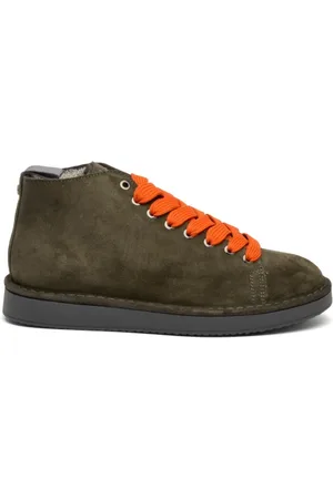 Panchic Polacchino P01 in camoscio verde e arancione