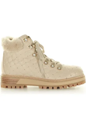LE SILLA Stivaletto trekking in pelle beige tower