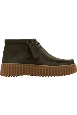 Clarks Polacchino Clark 179356 in camoscio verde