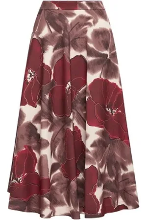 Maliparmi Gonna midi Maliparmi JG0068 in cady stretch stampa floreale