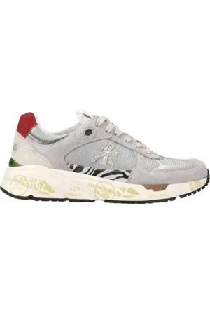 Premiata Sneakers Mased 7121 in pelle scamosciata e tessuto grigia