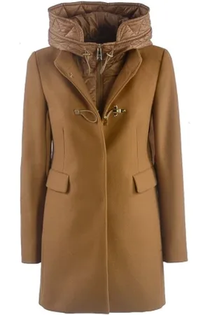 FAY Cappotto in panno misto lana nocciola