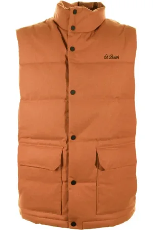 MC2 SAINT BARTH Gilet trapuntato arancio con logo