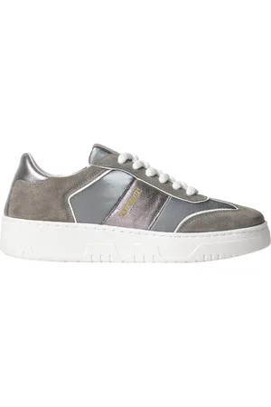 SAINT SNEAKERS Sneakers in suede grigio e pelle canna di fucile