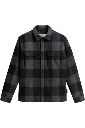 Woolrich Giacca camicia 0159 in lana grigio