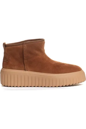 Hogan H stripes low boot camoscio cuoio
