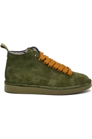 Panchic Polacchino P01 in camoscio verde e ocra