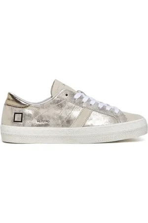 D.A.T.E. Sneakers Hill Low platino donna