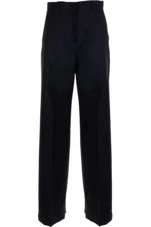 Max Mara Pantalone palazzo in tela di lana