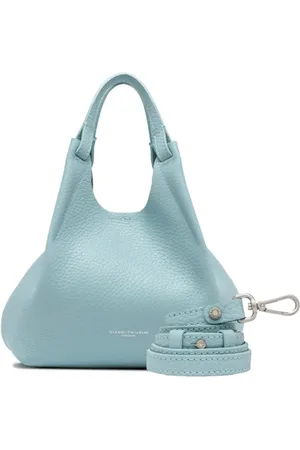 Gianni chiarini Borsa doppio manico Dua in pelle double celeste