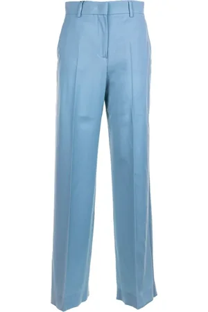 Max Mara Pantalone palazzo in tela di lana