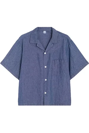 Aspesi Camicia uomo in denim a maniche corte