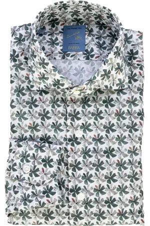 BARBA Camicia uomo fantasia verde