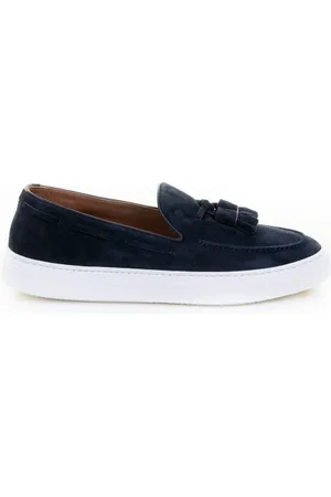 Fratelli Rossetti Mocassino in suede con nappine e suola a contrasto
