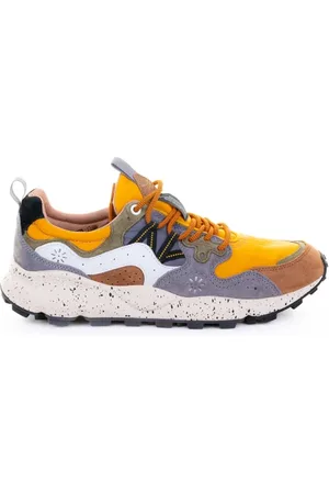 Flower Mountain Sneaker Yamano arancio in nylon e suede