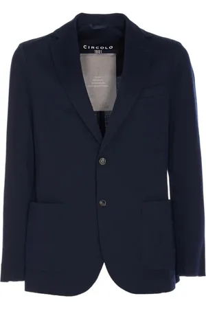 Circolo Giacca monopetto navy in piquet