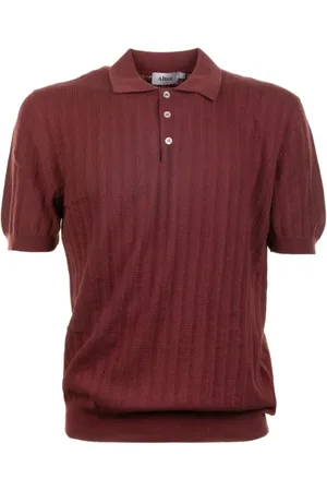 ALTEA Polo uomo terracotta in cotone filo verticale