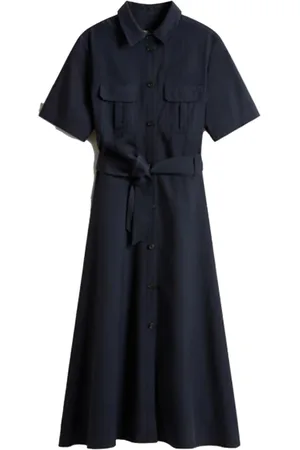 Woolrich Abito lungo a manche corte con cintura