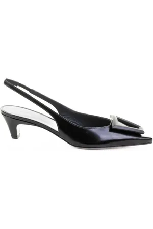 ROBERTO FESTA Décolleté slingback a punta in spazzolato stone
