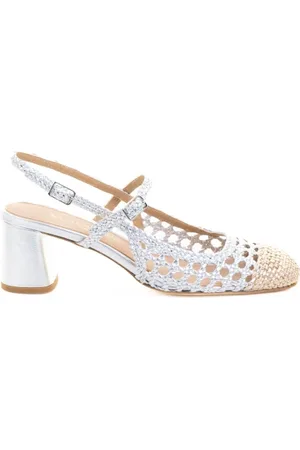 Chantal B Décolleté slingback traforato in pelle