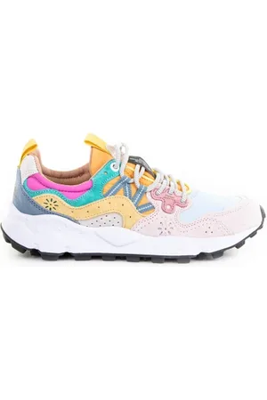 Flower Mountain Sneaker Yamano multicolore in nylon e camoscio donna