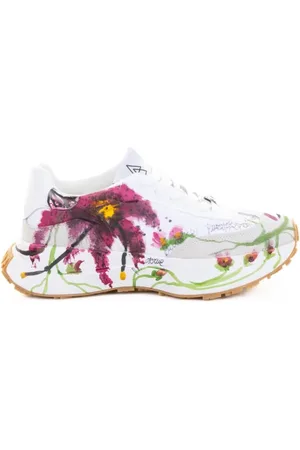 Elena Iachi Sneaker fuxia motivo floreale
