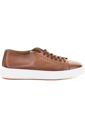 santoni Sneaker in pelle e fondo gomma